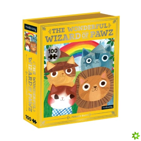 Wonderful Wizard of Pawz Bookish Cats 100 Piece Puzzle
