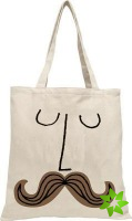 Mad Hatter Mustache Face Tote Bag