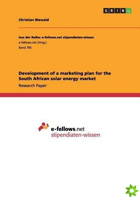 Development of a marketing plan for the South African solar energy market