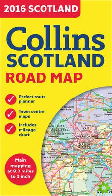 2016 Collins Map Of Scotland [New Edition]