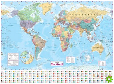 World Wall Laminated Map