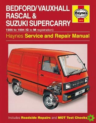 Bedford/Vauxhall Rascal & Suzuki Supercarry (86 - Oct 94) Haynes Repair Manual
