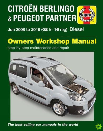 Citroen Berlingo & Peugeot Partner Diesel (June 08 - 16) 08 to 16 Haynes Repair Manual