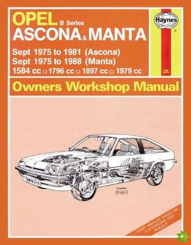 Opel Ascona & Manta (B Series) (Sept 75 - 88) Haynes Repair Manual