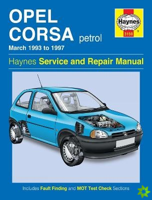 Opel Corsa Petrol (Mar 93 - 97) Haynes Repair Manual