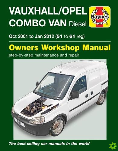 Vauxhall/Opel Combo Diesel Van (Oct 2001 to Jan 2012) 51 to 61 Haynes Repair Manual