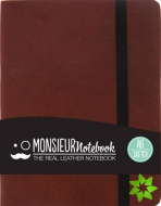 Monsieur Notebook Leather Journal - Brown Sketch Small A6