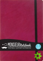 Monsieur Notebook - Real Leather A5 Pink Plain