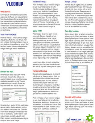 Excel VLOOKUP Laminated Tip Card