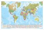 World Political Marco Polo Wall Map with Flags
