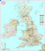 Great Britain a Ireland - Michelin rolled a tubed wall map Encapsulated