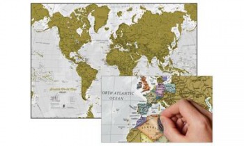Scratch the World wall map