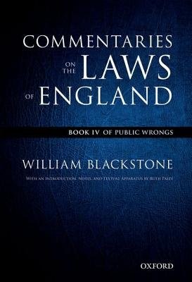 Oxford Edition of Blackstone's: Commentaries on the Laws of England