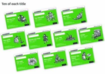 Read Write Inc. Phonics: Green Set 1 Core Black a White Storybooks (Pack of 100)