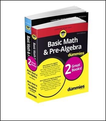 Basic Math a Pre-Algebra For Dummies Book + Workbook Bundle