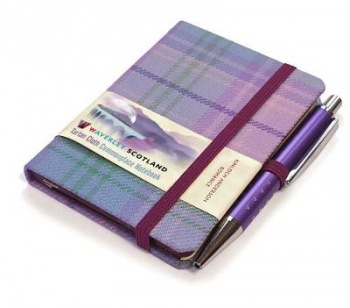 Waverley S.T. (S): Romance Mini with Pen Pocket Genuine Tartan Cloth Commonplace Notebook