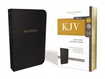 KJV Holy Bible: Giant Print with 53,000 Cross References, Black Bonded Leather, Red Letter, Comfort Print: King James Version