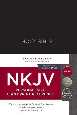 NKJV Holy Bible, Personal Size Giant Print Reference Bible, Black, Hardcover, 43,000 Cross References, Red Letter, Comfort Print: New King James Versi
