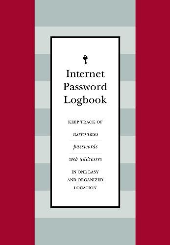 Internet Password Logbook (Red Leatherette)