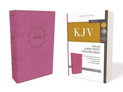 KJV Holy Bible: Value Large Print Thinline, Pink Leathersoft, Red Letter, Comfort Print: King James Version