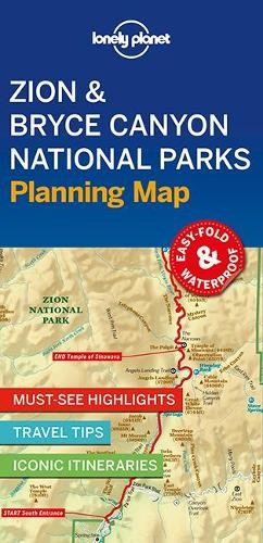 Lonely Planet Zion a Bryce Canyon National Parks Planning Map