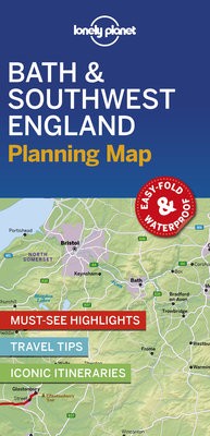 Lonely Planet Bath a Southwest England Planning Map