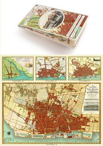 Liverpool 1650 to 1821 - Fold Up Map Containing Town Plans of Liverpool that include Liverpool 1650, 1725, 1795 and Sherwood's plan of Liverpool and E