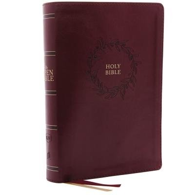 KJV Open Bible: Complete Reference System, Burgundy Leathersoft, Red Letter, Comfort Print: King James Version