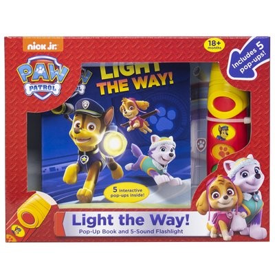 Nickelodeon PAW Patrol: Light the Way! Play-a-Sound Book and 5-Sound Flashlight