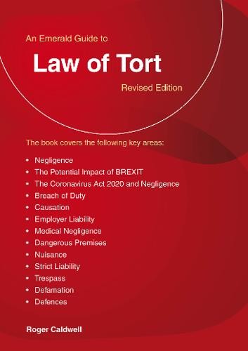 Emerald Guide To Law Of Tort
