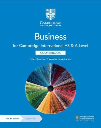 Cambridge International AS a A Level Business Coursebook with Digital Access (2 Years)