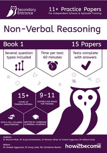 11+ Practice Papers For Independent Schools a Aptitude Training Non-Verbal Reasoning Book 1