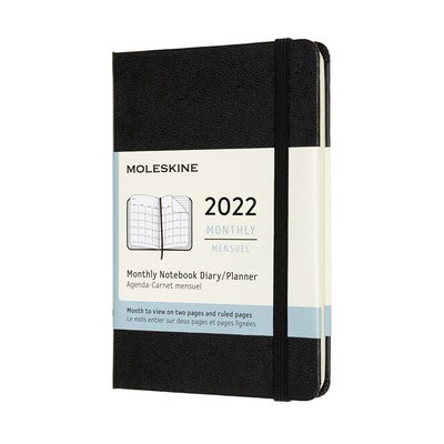 Moleskine 2022 12-Month Monthly Pocket Hardcover Notebook