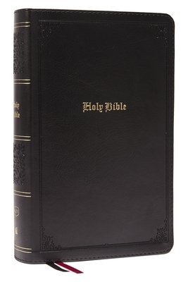 KJV Holy Bible: Large Print Single-Column with 43,000 End-of-Verse Cross References, Black Leathersoft, Personal Size, Red Letter, Comfort Print (Thum