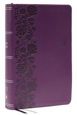KJV Holy Bible: Large Print Single-Column with 43,000 End-of-Verse Cross References, Purple Leathersoft, Personal Size, Red Letter, Comfort Print: Kin