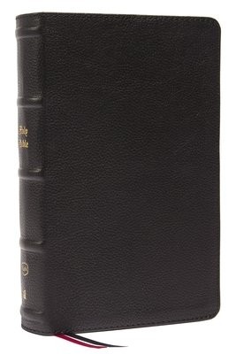 KJV Holy Bible: Large Print Single-Column with 43,000 End-of-Verse Cross References, Black Genuine Leather, Personal Size, Red Letter, (Thumb Indexed)