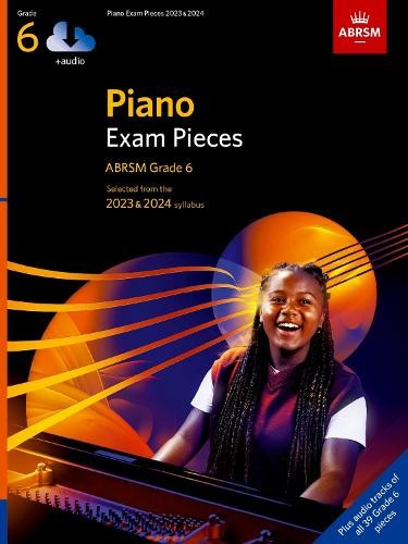 Piano Exam Pieces 2023 a 2024, ABRSM Grade 6, with audio