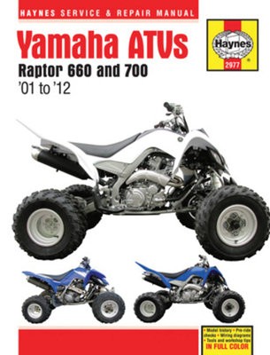 Yamaha Raptor 660 a 700 ATVs (01 - 12) Haynes Repair Manual