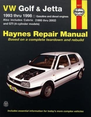 VW Golf, GTI and Jetta (93-98) and VW Cabrio (95-02) petrol a diesel Haynes Repair Manual (USA)