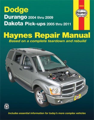 Dodge Durango (2004-2009) a Dakota (2005-2011) pick-ups Haynes Repair Manual (USA)