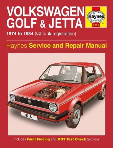 VW Golf a Jetta Mk 1 Petrol 1.1 a 1.3 (74 - 84) Haynes Repair Manual
