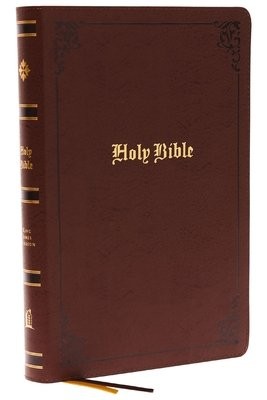 KJV Holy Bible: Large Print with 53,000 Center-Column Cross References, Brown Bonded Leather, Red Letter, Comfort Print: King James Version