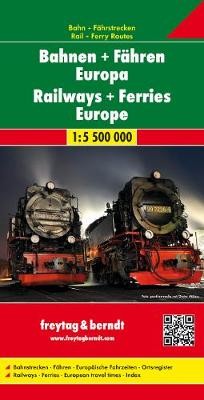 Railway + Ferries Europe, Railway Map Railway a Ferry Map 1:5 500 000