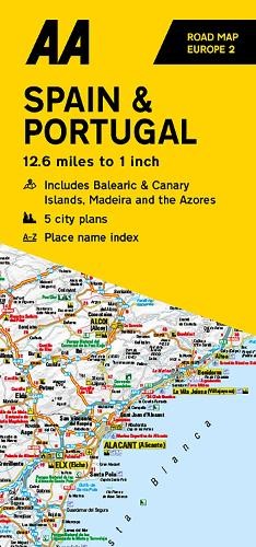 AA Road Map Spain a Portugal