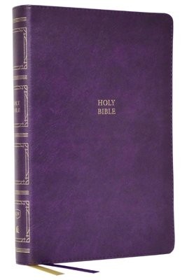 KJV Holy Bible: Paragraph-style Large Print Thinline with 43,000 Cross References, Purple Leathersoft, Red Letter, Comfort Print (Thumb Indexed): King