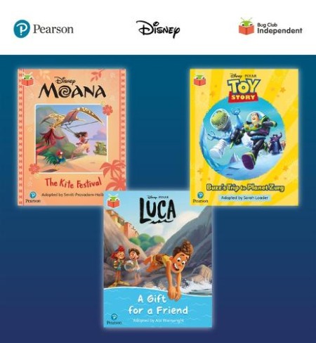 Pearson Bug Club Disney Year 1 Pack B, including decodable phonics readers for phase 5: Moana: The Kite Festival, Toy Story: Buzz's Trip to Planet Zur
