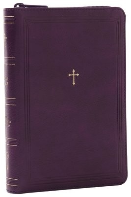 NKJV Compact Paragraph-Style Bible w/ 43,000 Cross References, Purple Leathersoft with zipper, Red Letter, Comfort Print: Holy Bible, New King James V
