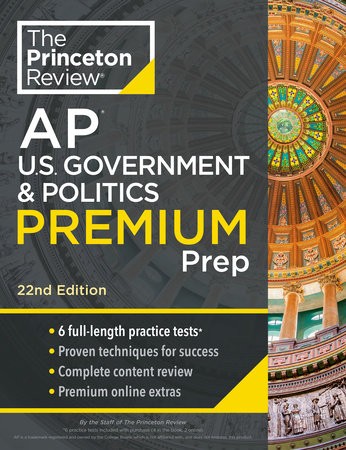 Princeton Review AP U.S. Government a Politics Premium Prep, 2024