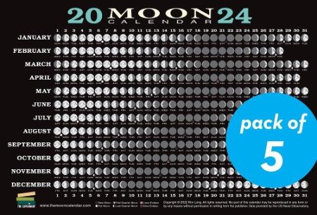 2024 Moon Calendar Card (5 pack)