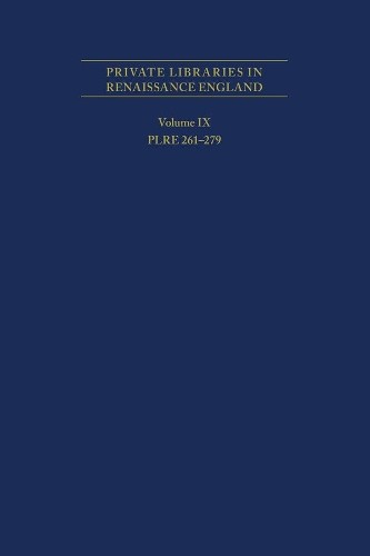 Private Libraries in Renaissance England: A Coll – PLRE 261–279